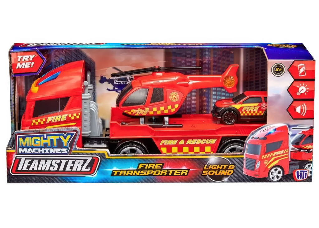 Teamsterz Small Fire Helicopter Transporter - TOYBOX Toy Shop