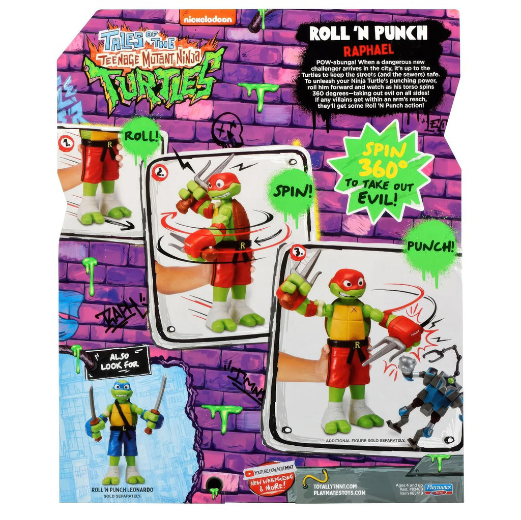 Teenage Mutant Ninja Turtles Tales of Giant Roll 'N Punch Raphael Figure - TOYBOX Toy Shop