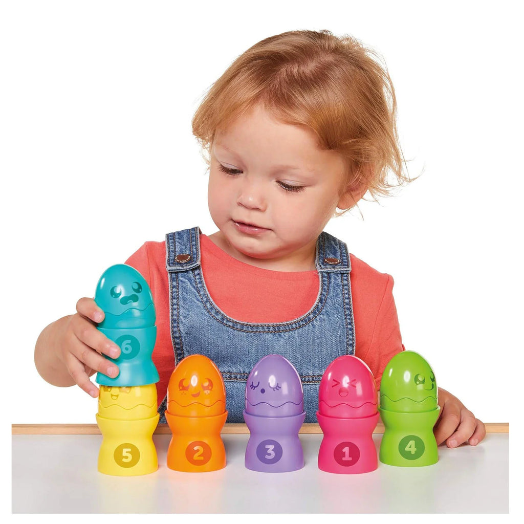 TOMY Toomies Hide & Squeak Egg Stackers - TOYBOX Toy Shop