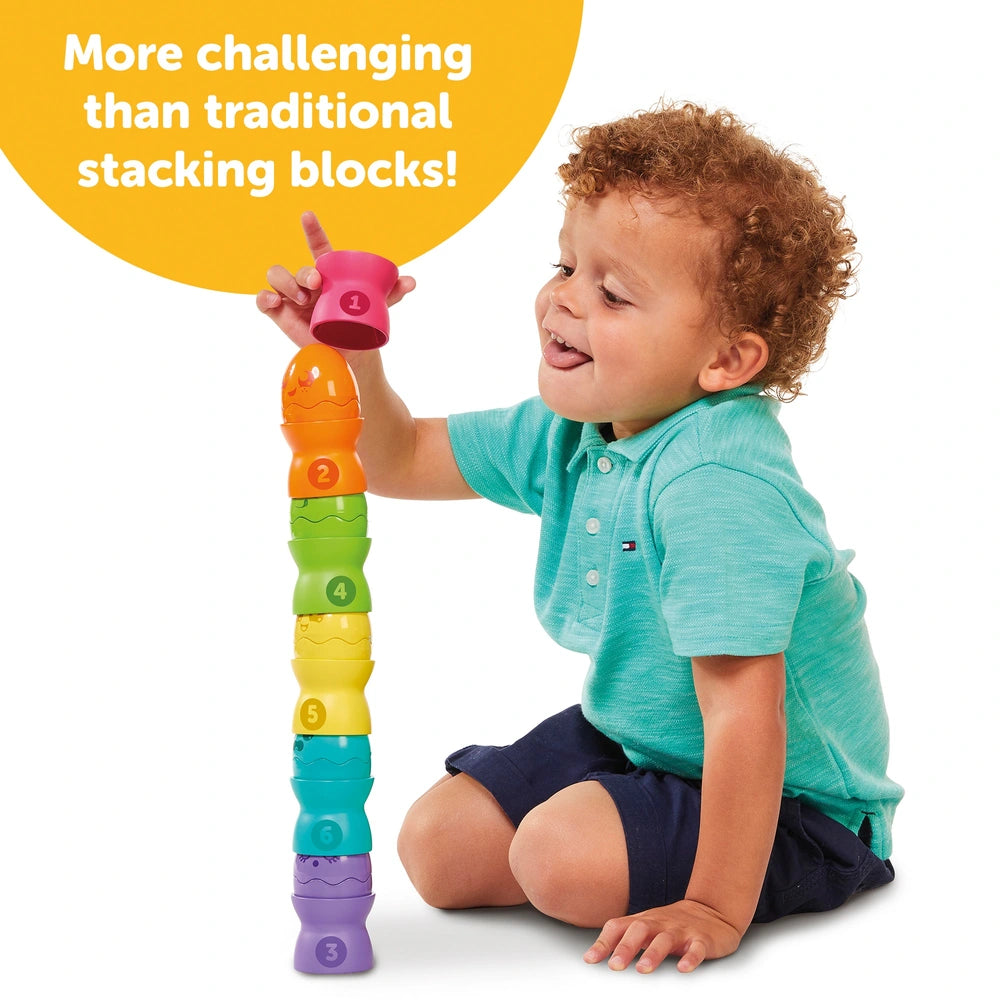 TOMY Toomies Hide & Squeak Egg Stackers - TOYBOX Toy Shop