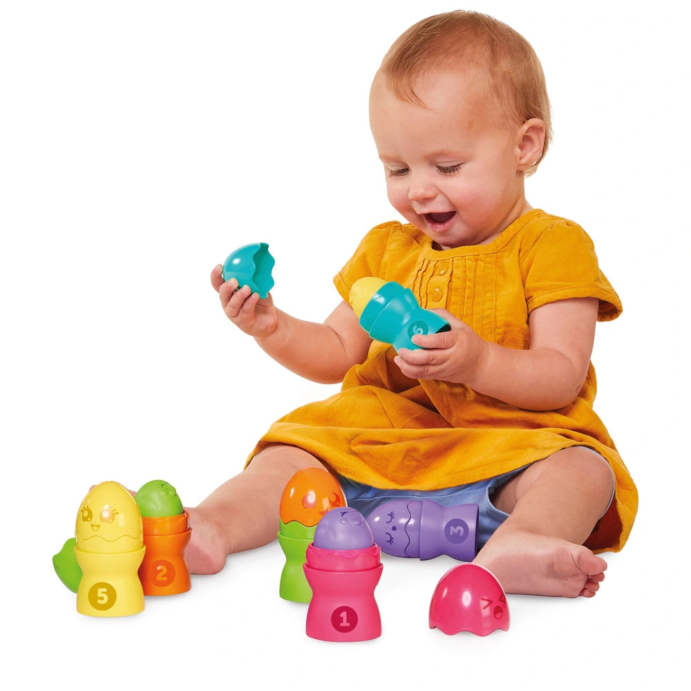 TOMY Toomies Hide & Squeak Egg Stackers - TOYBOX Toy Shop