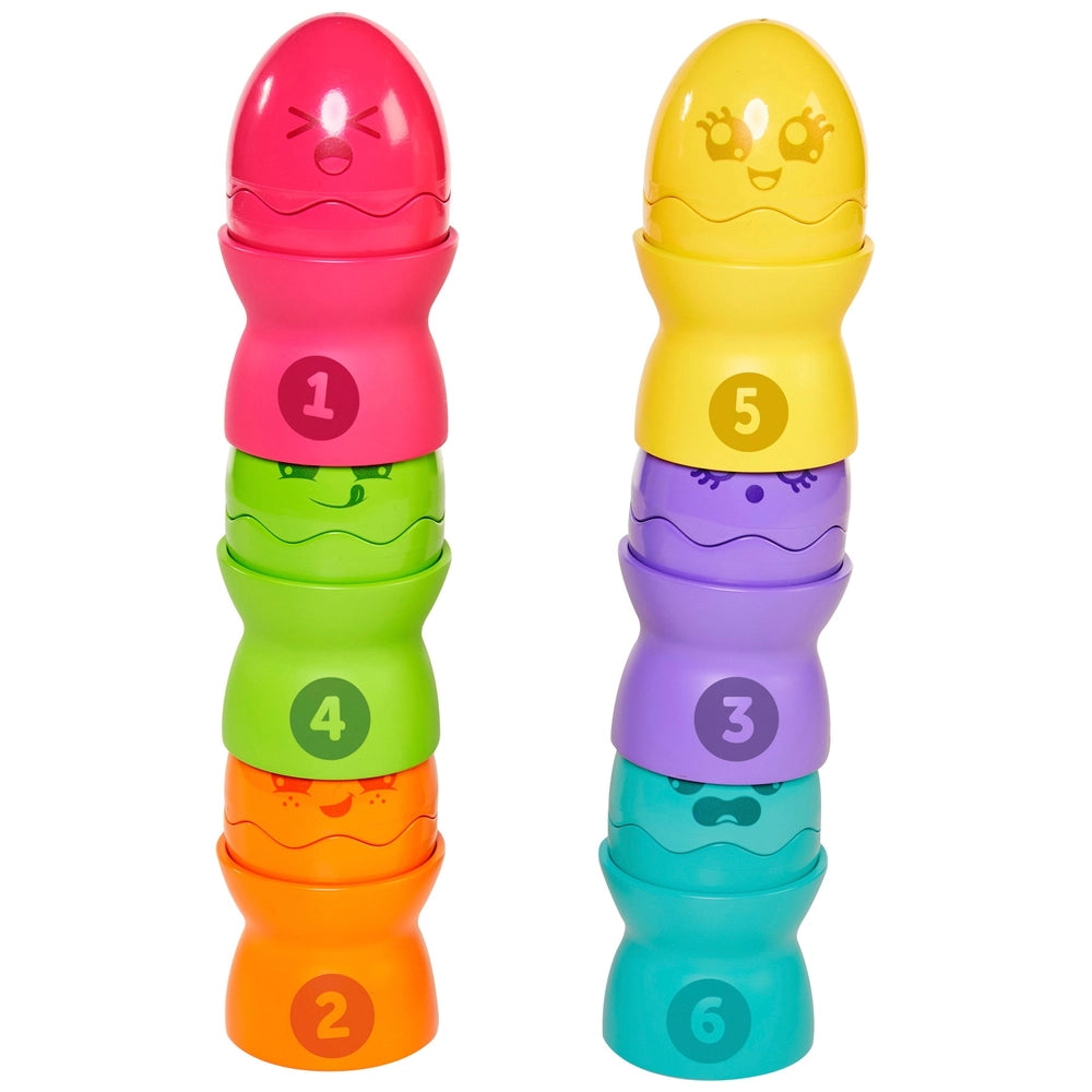 TOMY Toomies Hide & Squeak Egg Stackers - TOYBOX Toy Shop