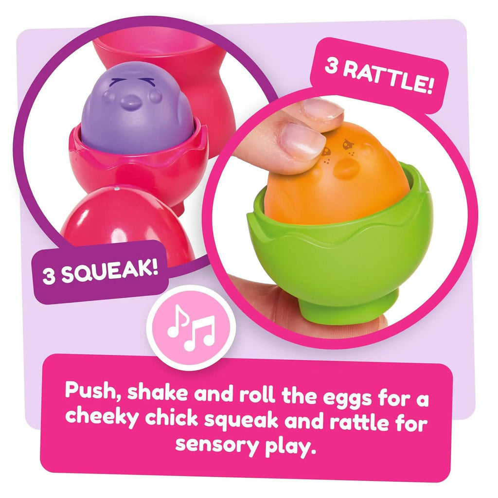 TOMY Toomies Hide & Squeak Egg Stackers - TOYBOX Toy Shop