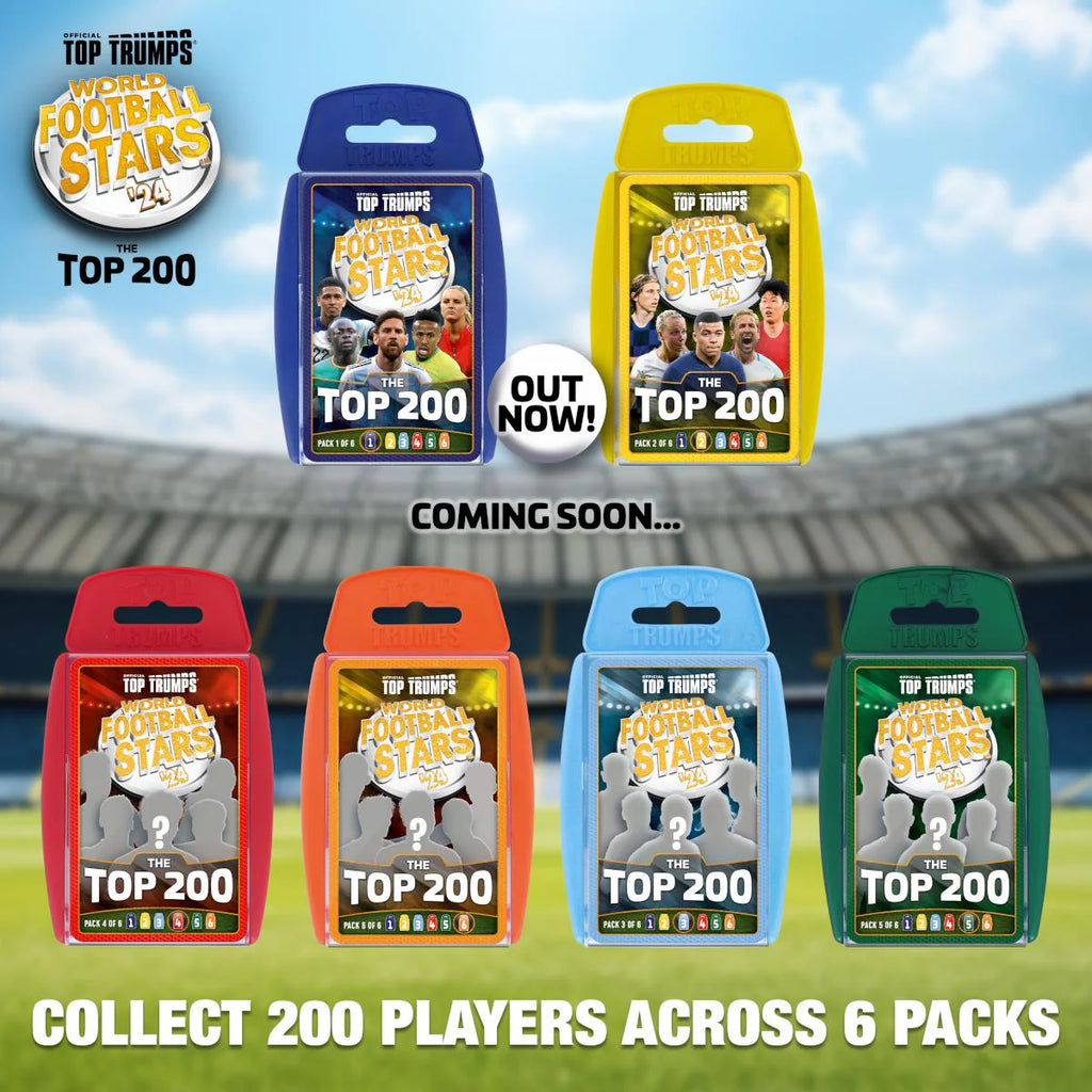 Top Trumps World Football Stars Top 200 Card Game - Pack 1 - TOYBOX Toy Shop