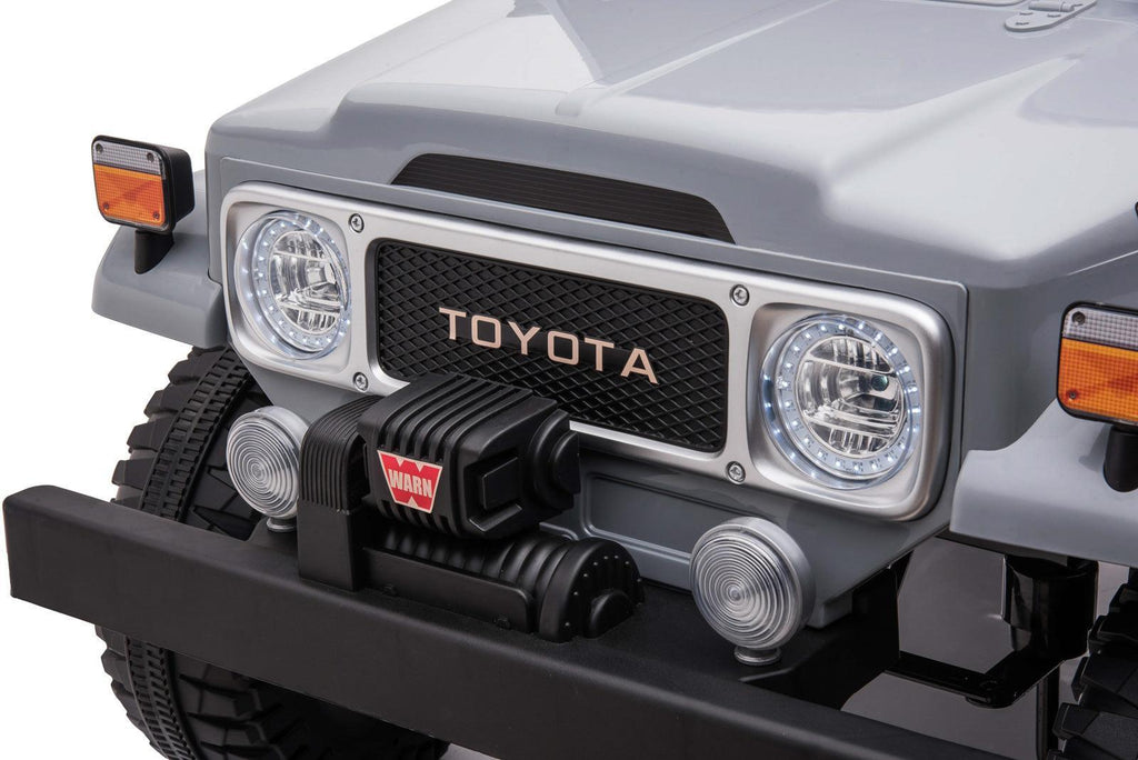 TOYOTA Land Cruiser Jeep 12V Battery 2-Seater Ride-on Car - Grey - TOYBOX Toy Shop