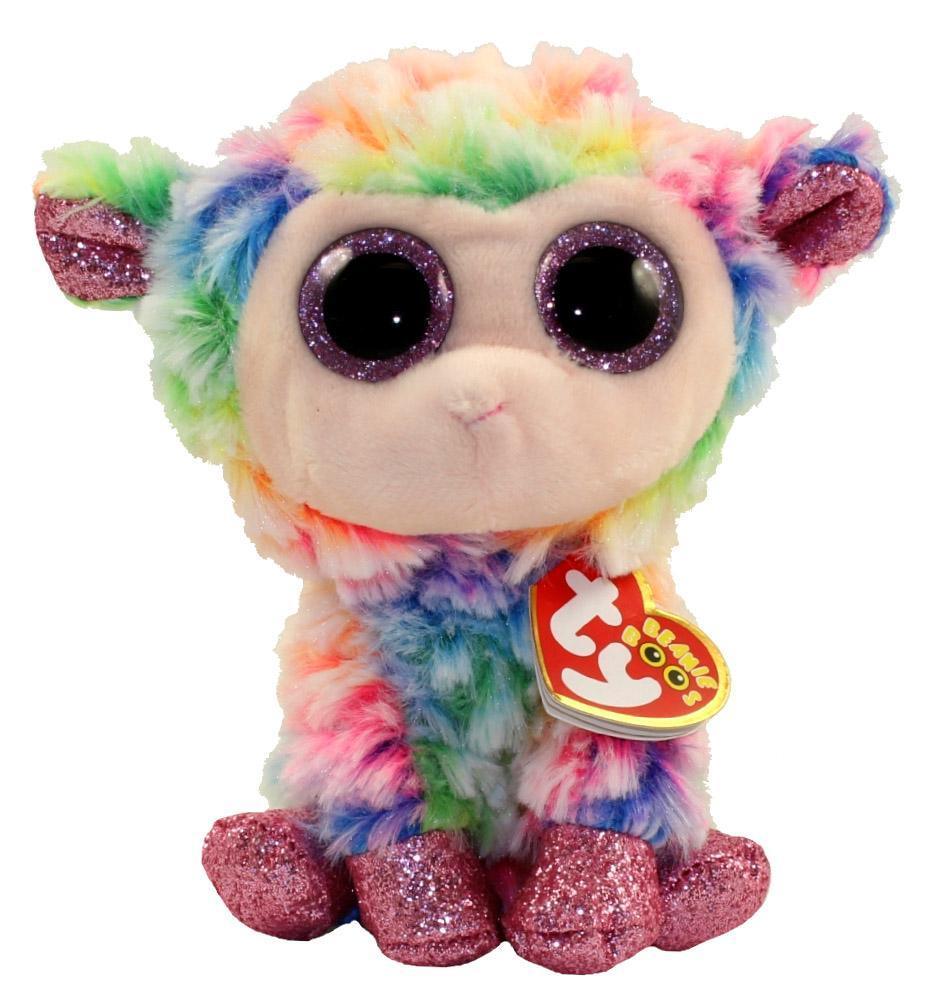 Ty Beanie Boo Daffodil The Rainbow Lamb Plush 23cm - TOYBOX Toy Shop