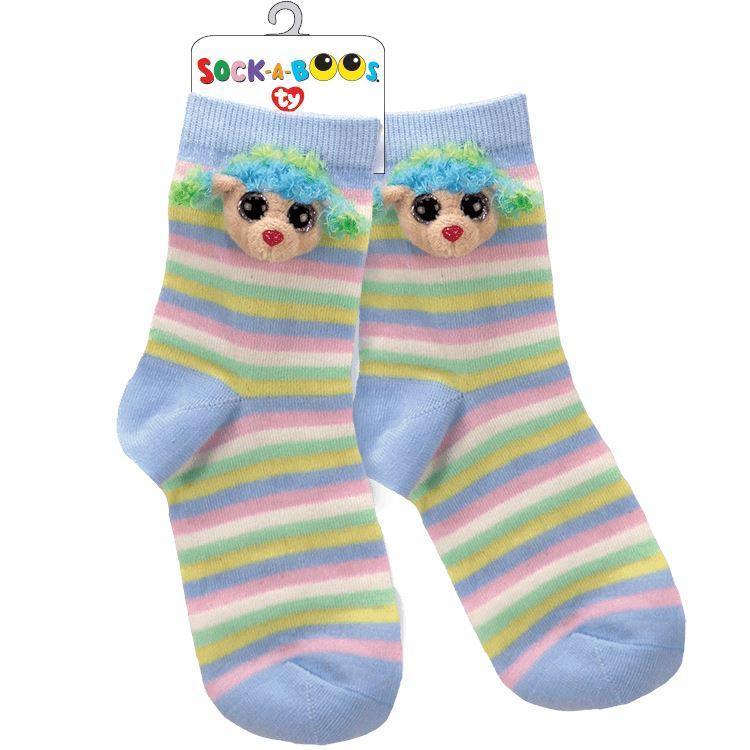 Ty Beanie Boo Fashion Slipper Socks - Rainbow Poodle - TOYBOX Toy Shop