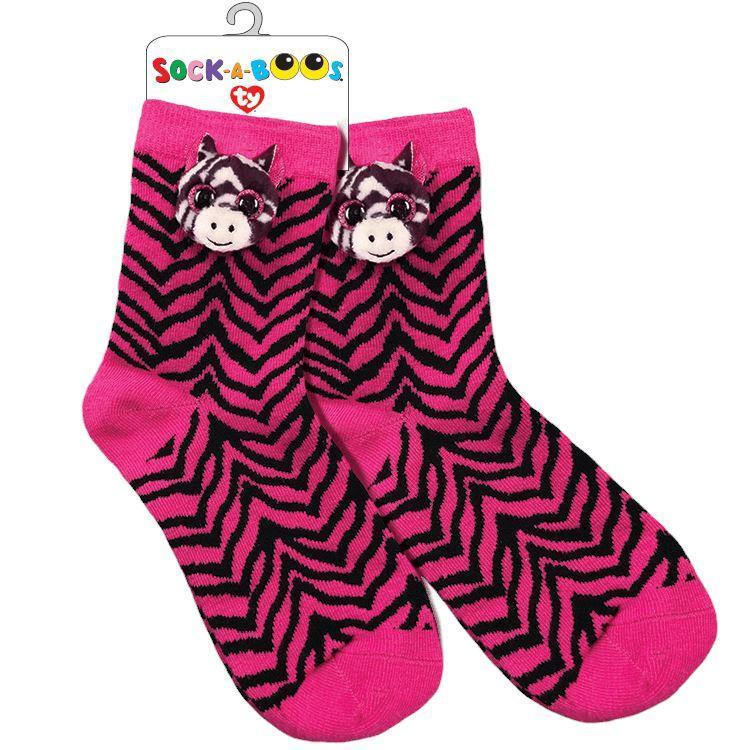 Ty Beanie Boo Fashion Slipper Socks - Zoey Zebra - TOYBOX Toy Shop