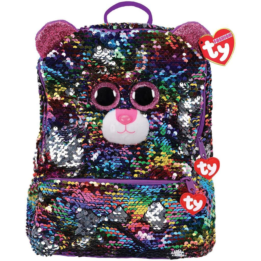 Ty Square Plush Sequin Backpack – Dotty the Leopard - TOYBOX Toy Shop