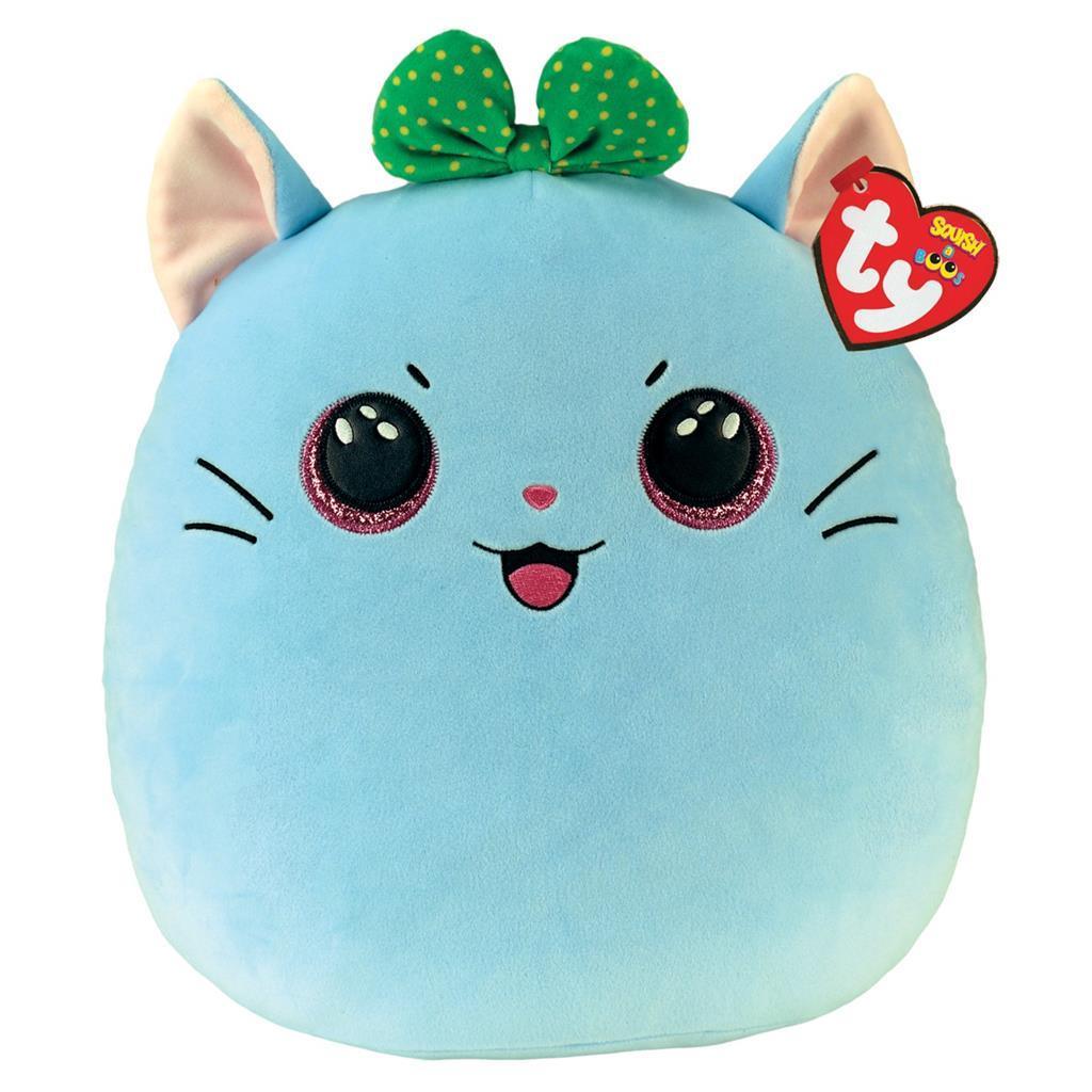 Ty Squish a Boo Kirra Grey Cat 31cm Cushion - TOYBOX Toy Shop