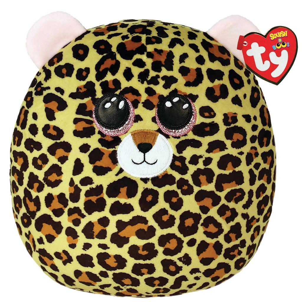 Ty Squish a Boo Livvie Leopard 31cm Cushion - TOYBOX Toy Shop
