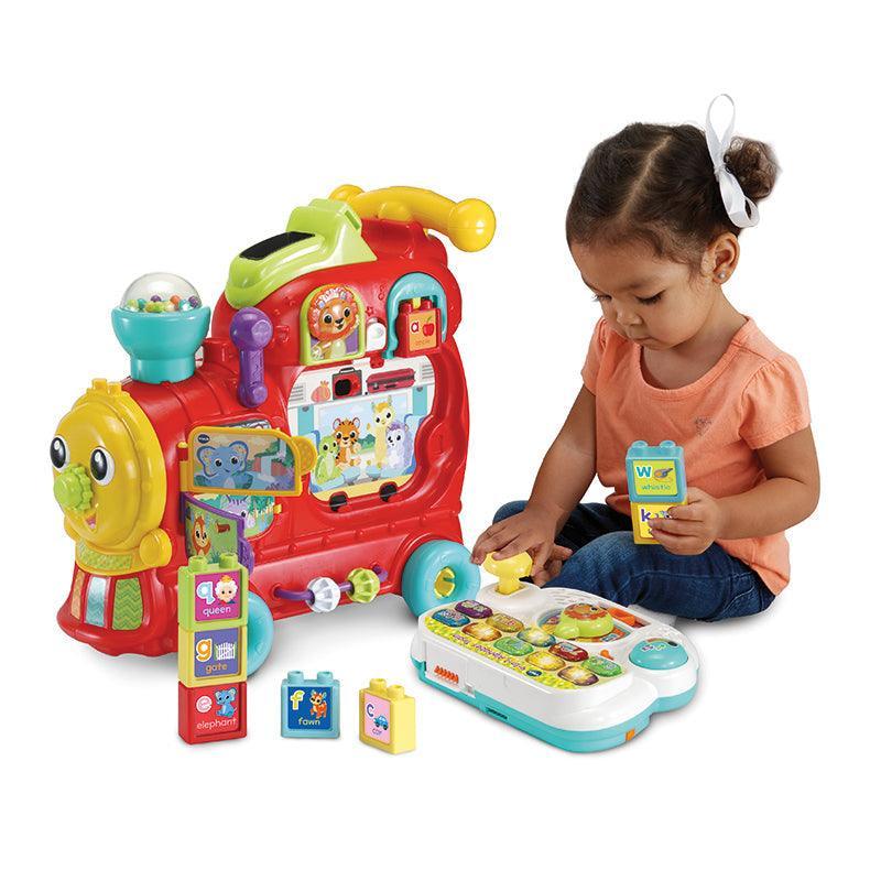 VTech Baby Push and Ride Alphabet Train Push Along Toy - English - TOYBOX Toy Shop