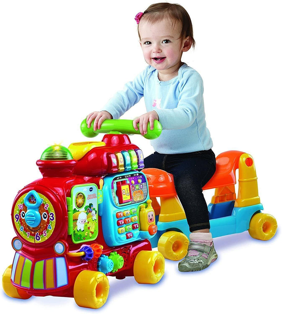 VTech Baby Push and Ride Alphabet Train Push Along Toy - Greek - TOYBOX Toy Shop