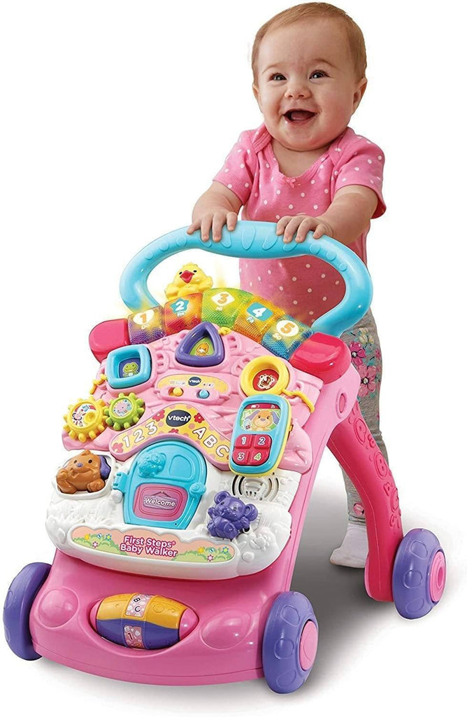 VTech First Steps Baby Walker - Pink - TOYBOX Toy Shop