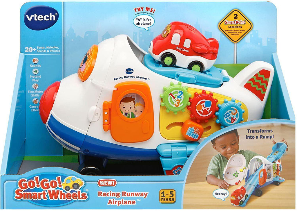 VTech Go! Go! Smart Wheels Racing Runway Airplane - TOYBOX Toy Shop