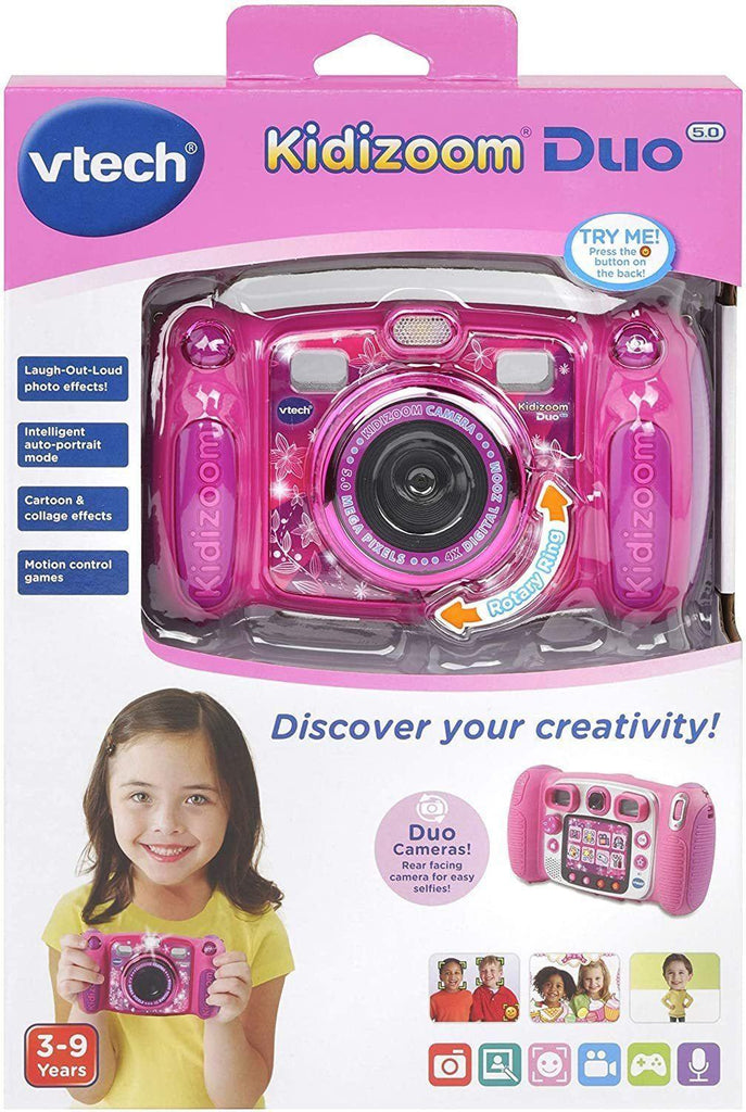 VTech Kidizoom Duo 5.0 Kids Digital Camera - Pink - TOYBOX Toy Shop