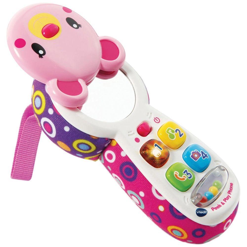 VTech Peek & Play Phone - Pink - TOYBOX Toy Shop