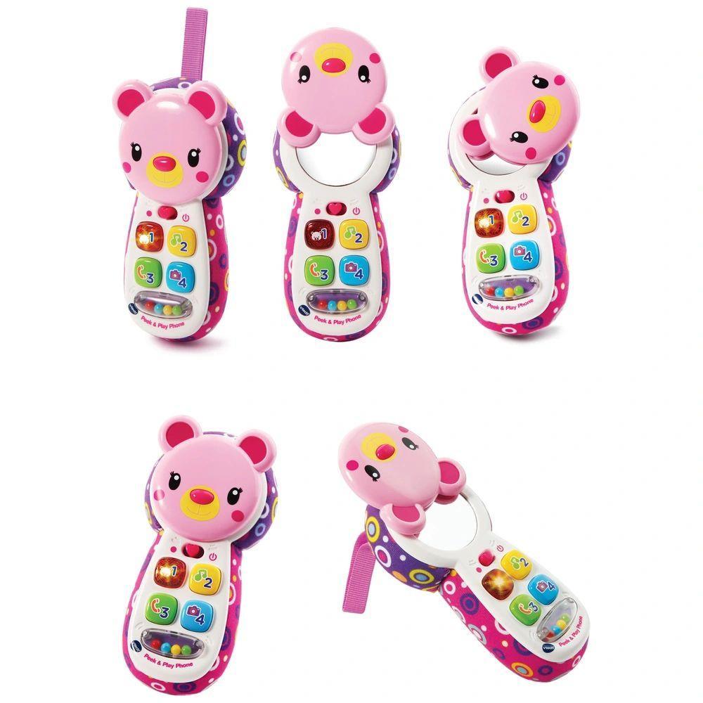 VTech Peek & Play Phone - Pink - TOYBOX Toy Shop