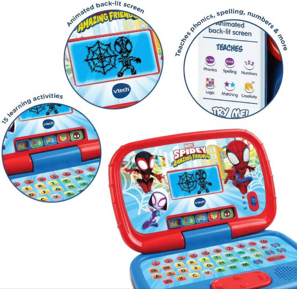 VTech Spidey and His Amazing Friends: Spidey Learning Laptop - TOYBOX Toy Shop