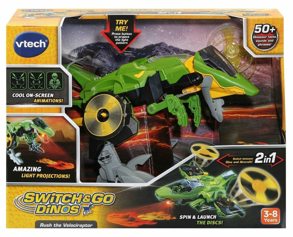 VTech Switch & Go Dinos Rush the Velociraptor - TOYBOX Toy Shop
