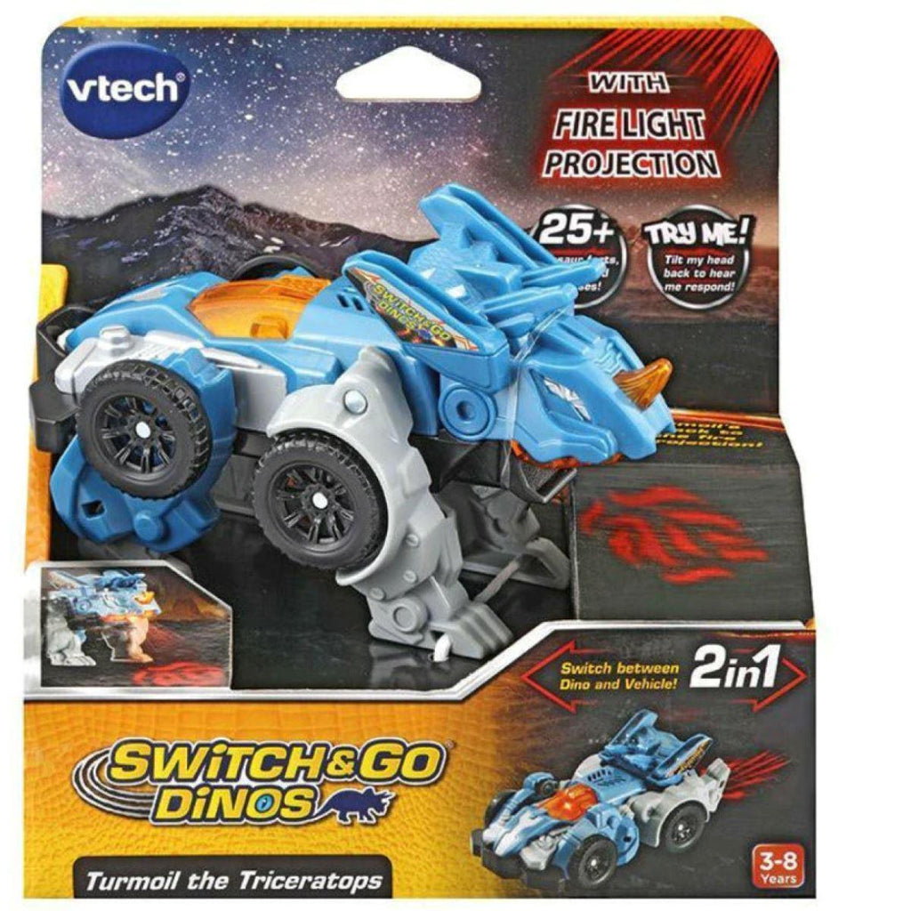 VTech Switch & Go Dinos Turmoil the Triceratops - TOYBOX Toy Shop