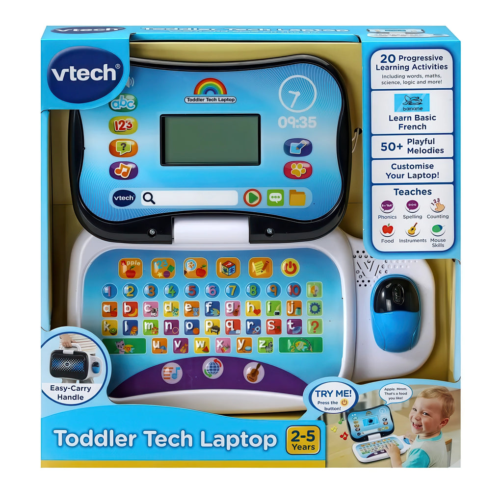 VTech Toddler Tech Laptop - Blue - TOYBOX Toy Shop