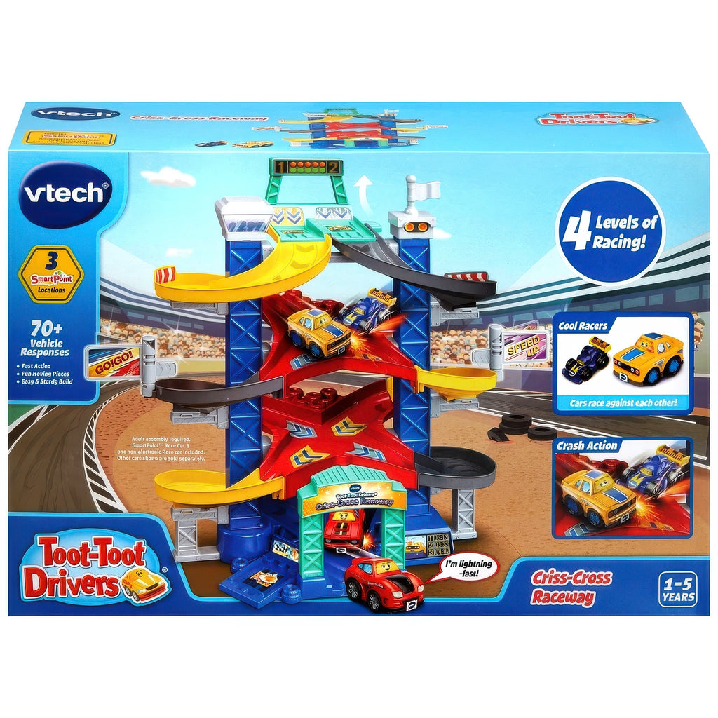 VTech Toot-Toot Drivers Criss-Cross Raceway Playset - TOYBOX Toy Shop