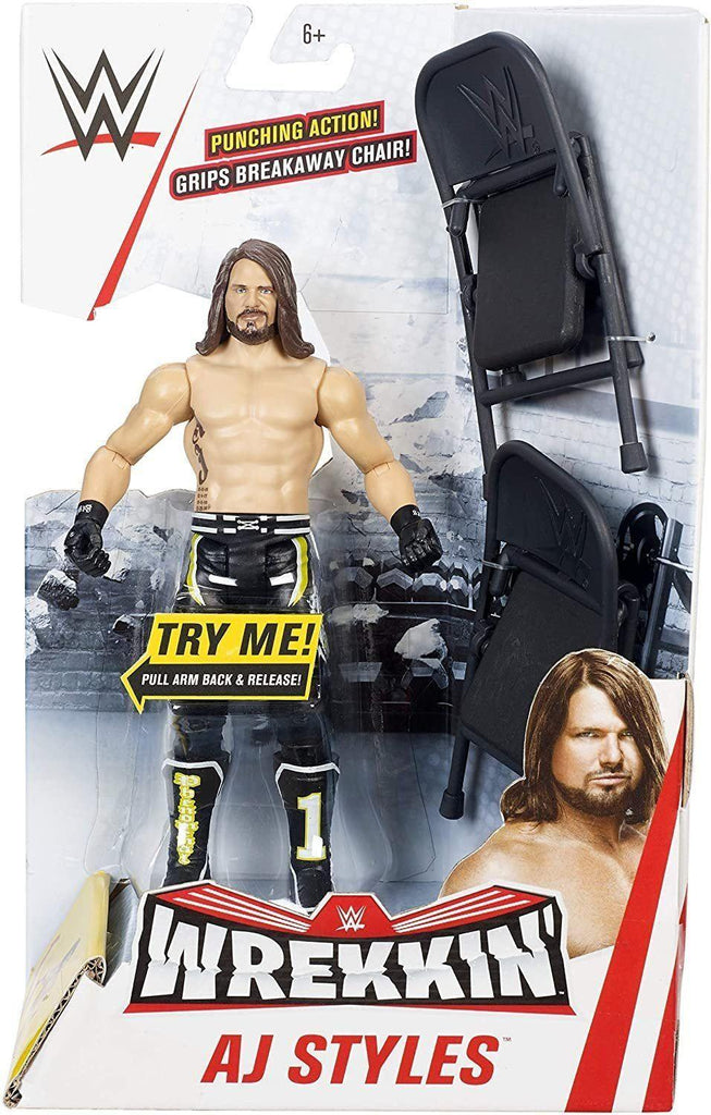 WWE GGP08 Wrekkin AJ Styles Action Figure with Accessories, 6 Inch - TOYBOX Toy Shop