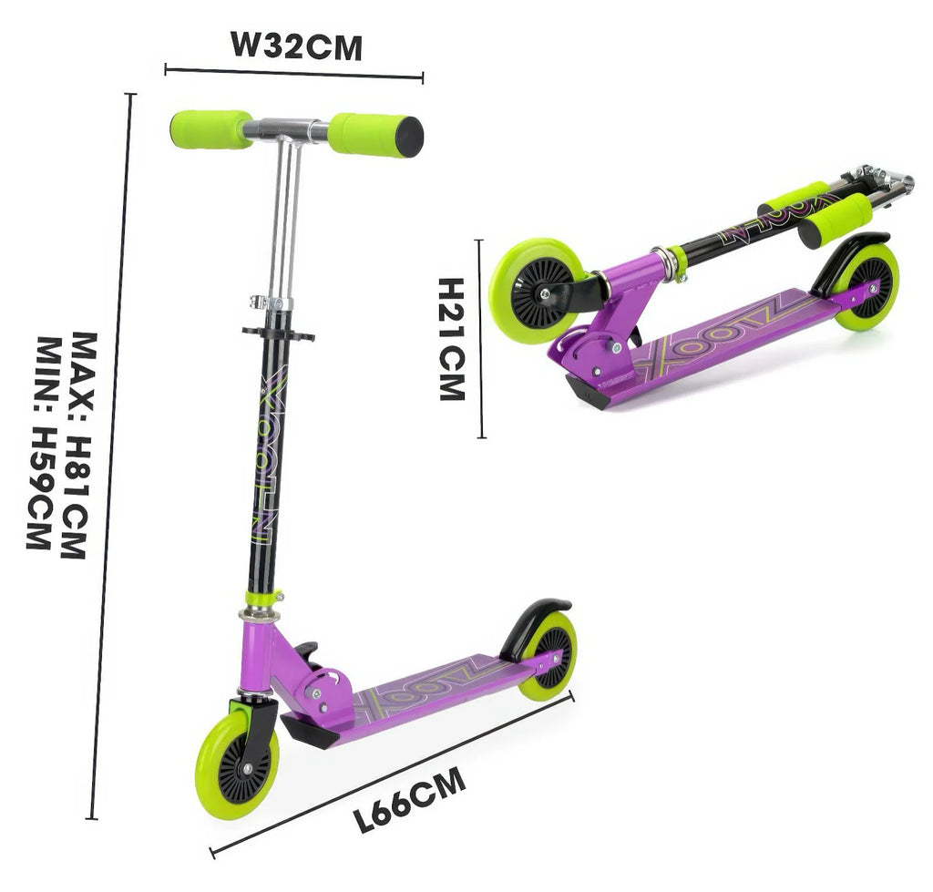 Xootz Atom Folding Scooter - Purple - TOYBOX Toy Shop