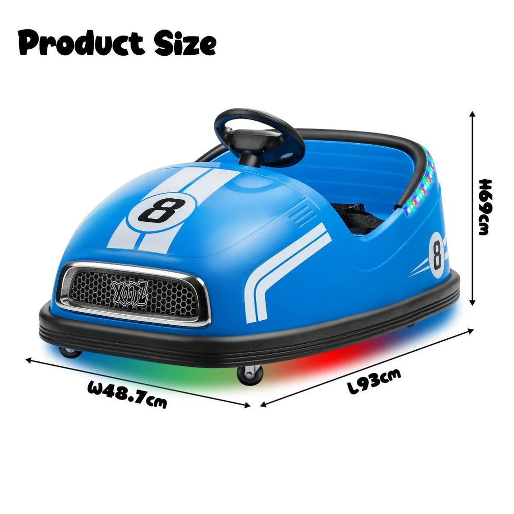 Xootz Big Bumper Car – Two-Seater - 360 Spin Ride-On - Blue - TOYBOX Toy Shop