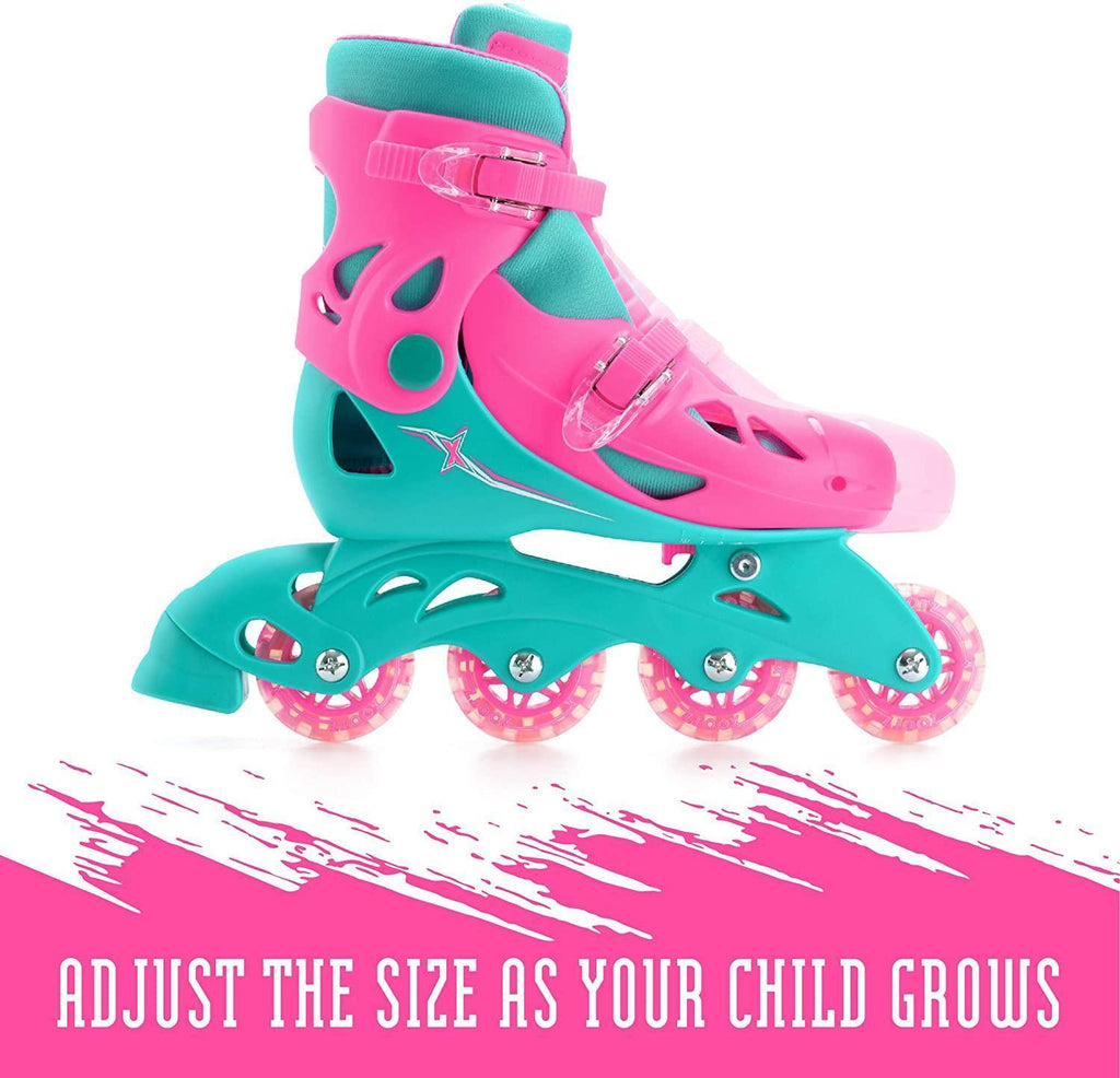 XOOTZ Inline Skates Girls Pink Size Medium - TOYBOX Toy Shop