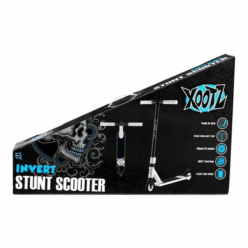 XOOTZ Invert Stunt Scooter - White & Black - TOYBOX Toy Shop