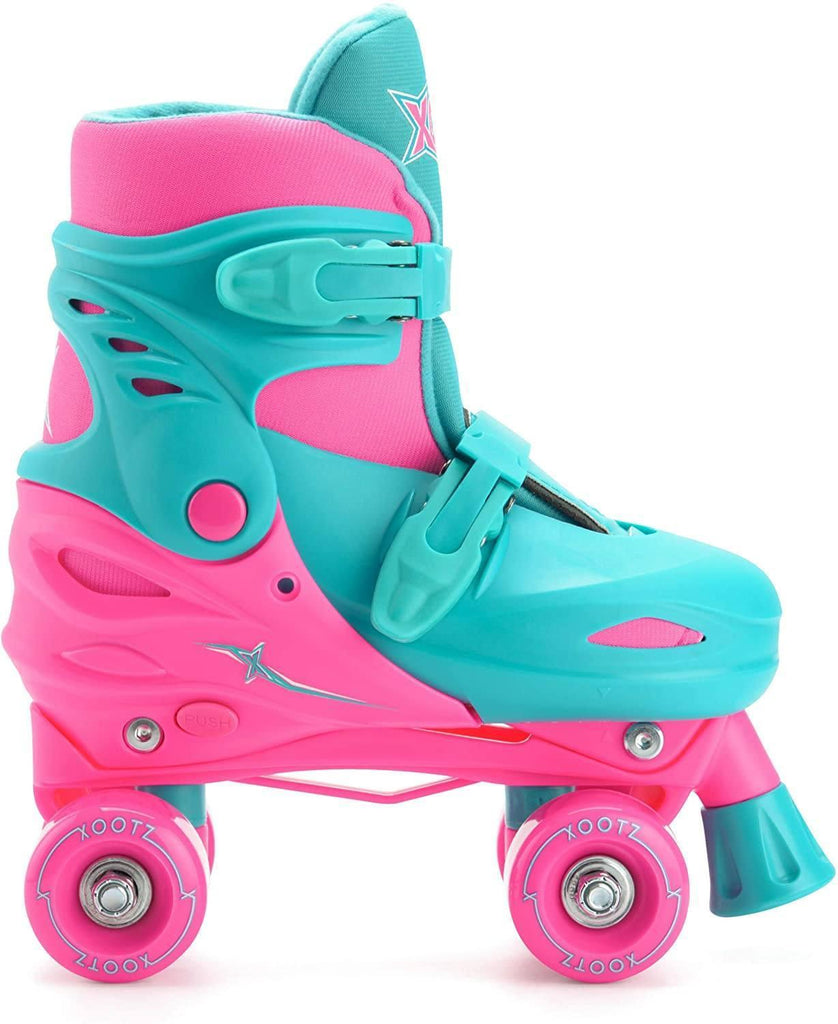 XOOTZ Kids Quad Skates, Beginner Adjustable Roller Skates Girls, Medium - TOYBOX Toy Shop