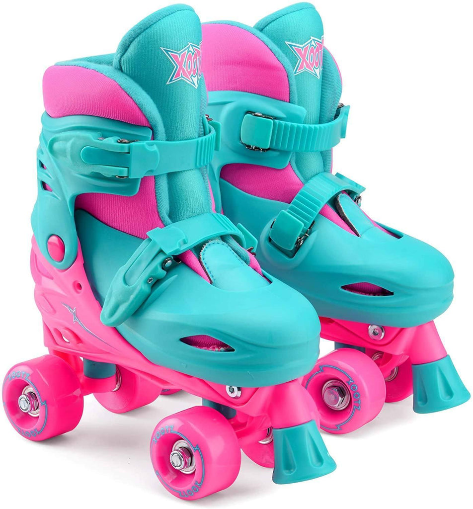 XOOTZ Kids Quad Skates, Beginner Adjustable Roller Skates Girls, Medium - TOYBOX Toy Shop