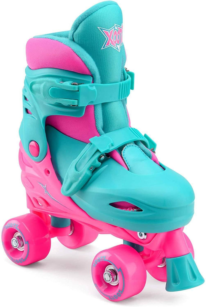 XOOTZ Kids Quad Skates, Beginner Adjustable Roller Skates Girls, Medium - TOYBOX Toy Shop