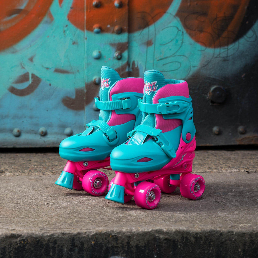 XOOTZ Kids Quad Skates, Beginner Adjustable Roller Skates Girls, Small - TOYBOX Toy Shop