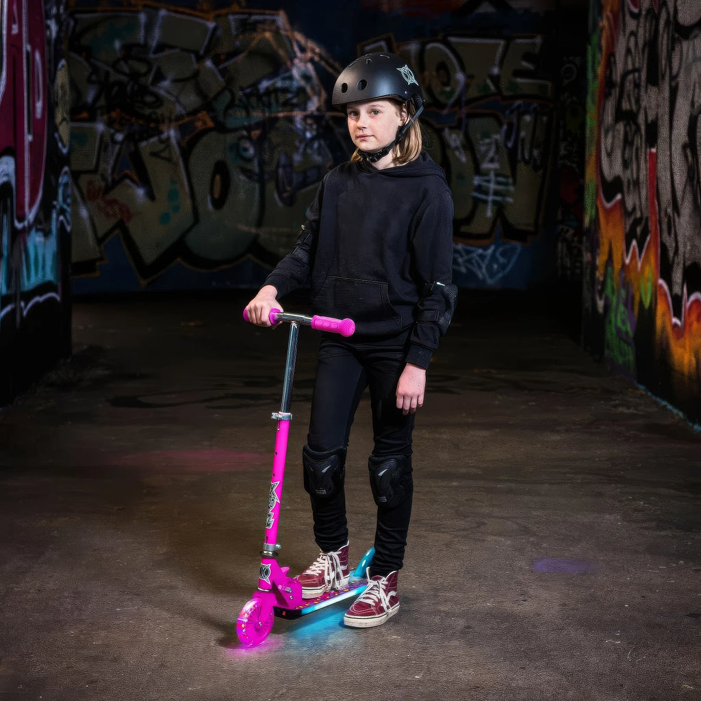 Xootz Wild Rider - Pink Leopard Light Up LED Scooter - TOYBOX Toy Shop