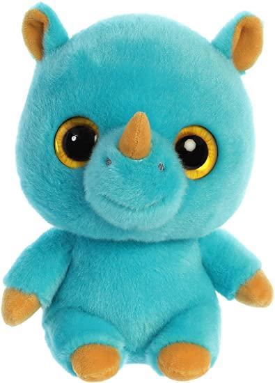 YOOHOO 61123 Rino Rhinoceros 20cm Soft Toy - Blue - TOYBOX Toy Shop