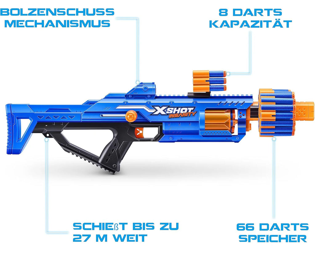 ZURU X-Shot Insanity Bezerko Blaster 48 Darts - TOYBOX Toy Shop