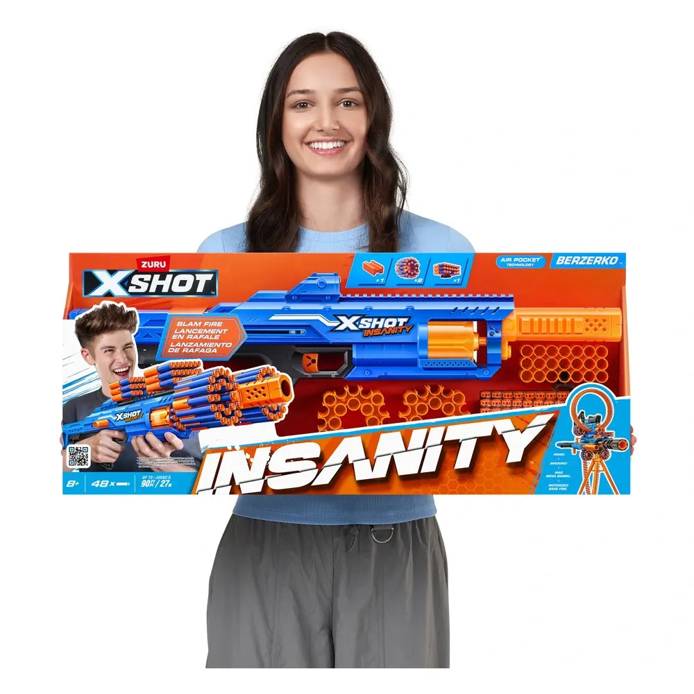 ZURU X-Shot Insanity Bezerko Blaster 48 Darts - TOYBOX Toy Shop