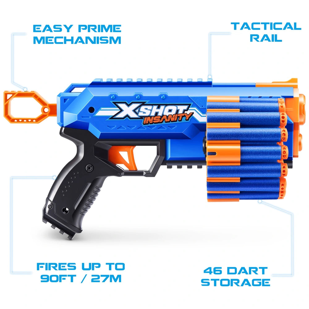 XSHOT Insanity Manic Blaster by ZURU with 48 Darts - TOYBOX Toy Shop