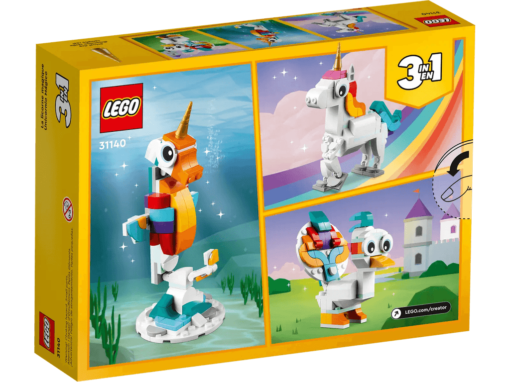 LEGO CREATOR 3in1 Magical Unicorn 31140 - TOYBOX Toy Shop