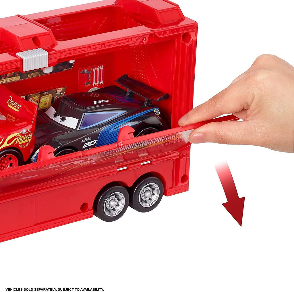 Disney Pixar Cars McQueen Track Chat & Haul Mack Lightning McQueen’s Hauler - TOYBOX Toy Shop